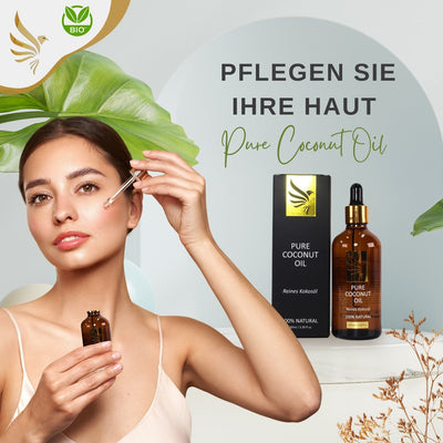 Veganes Gesichts - und Haarserum aus 100% natürlichen Inhaltsstoffen Reines Kokosöl 100 ml - RawenWtls GmbH